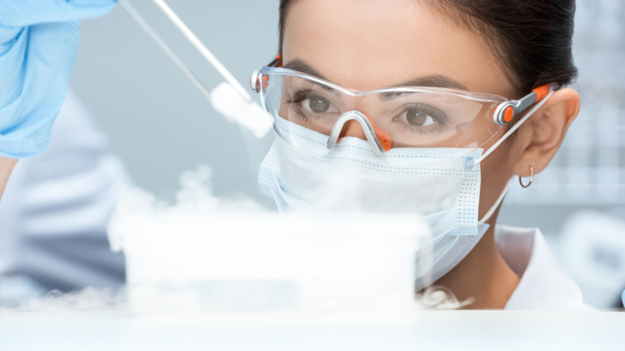 Criobiología, congelación con gas puro