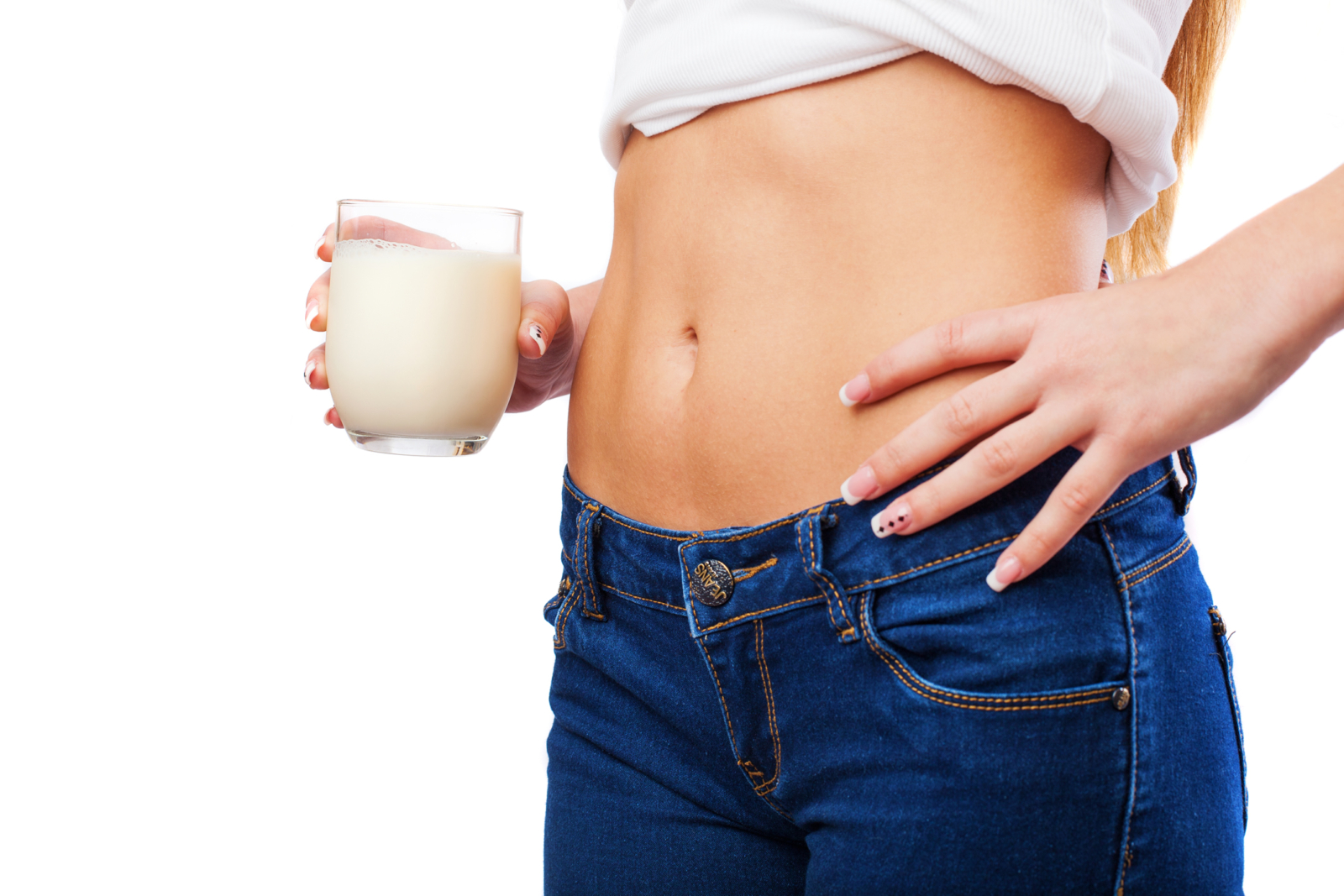 Mujer con microbiota intestinal sana
